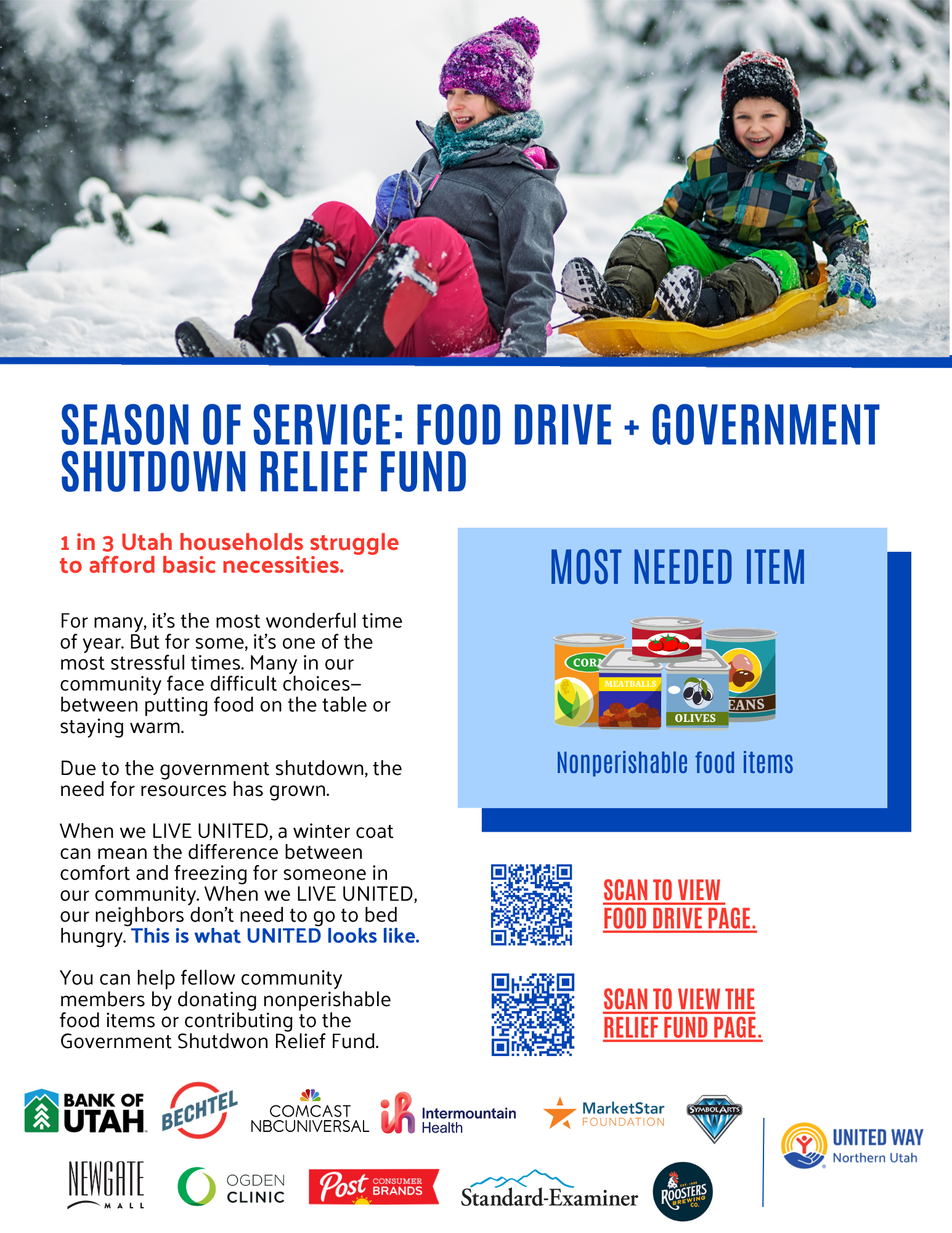 Government shutdown flyer